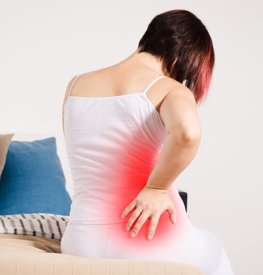 bolesť chrbta s bedrovou osteochondrózou
