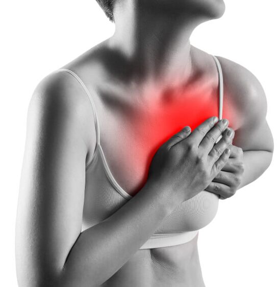 bolesť v oblasti hrudníka príznakom osteochondrózy hrudníka jpg